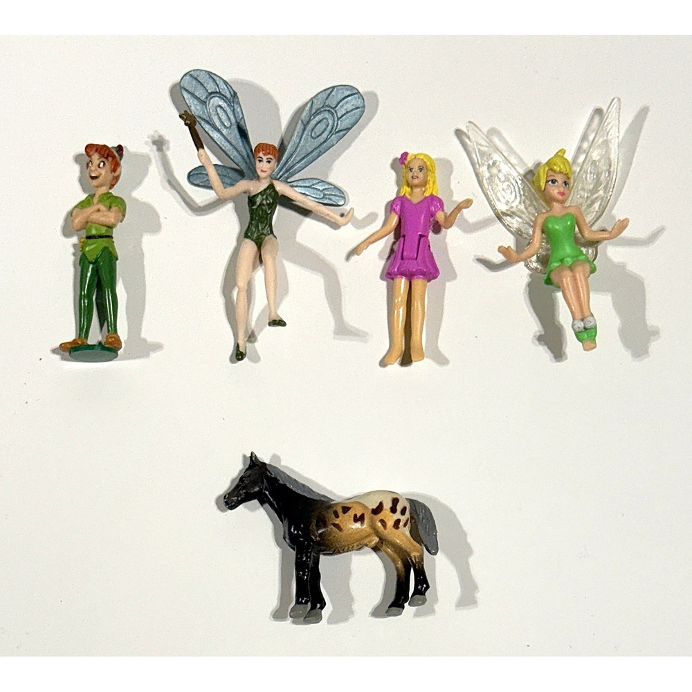DISNEY Peter Pan Tinker Bell‎ Fairies and Horse Mini Figures Lot of 5 Toy Set